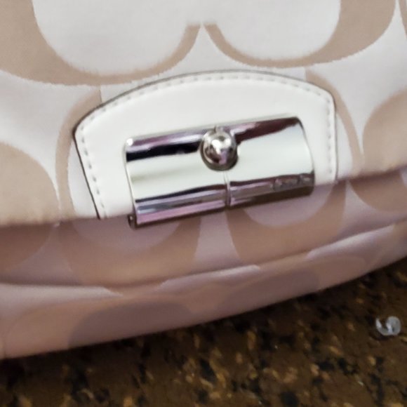 Coach Kristen Khaki 2/way Shoulder Bag Handbag Purse - Picture 4 of 10